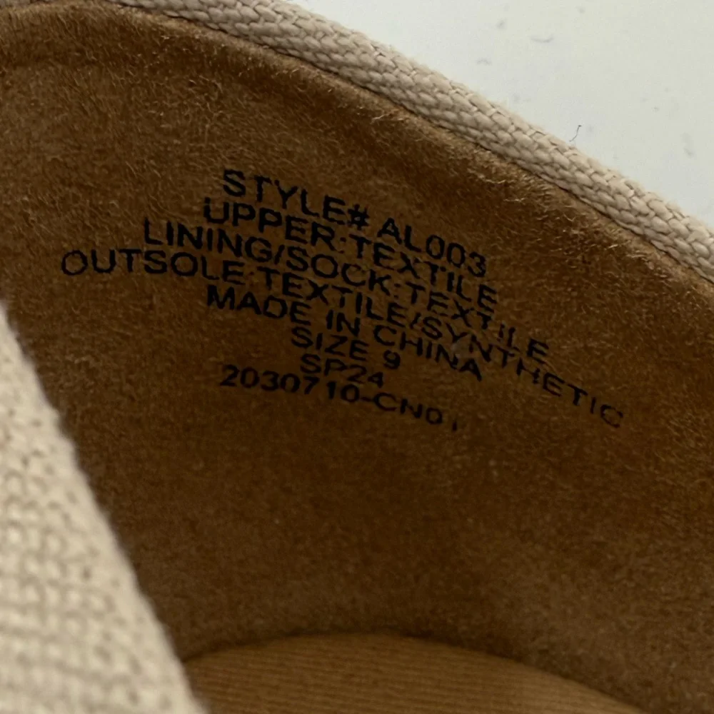 J. Crew Factory Canvas Espadrille Wedges Flax Size 9